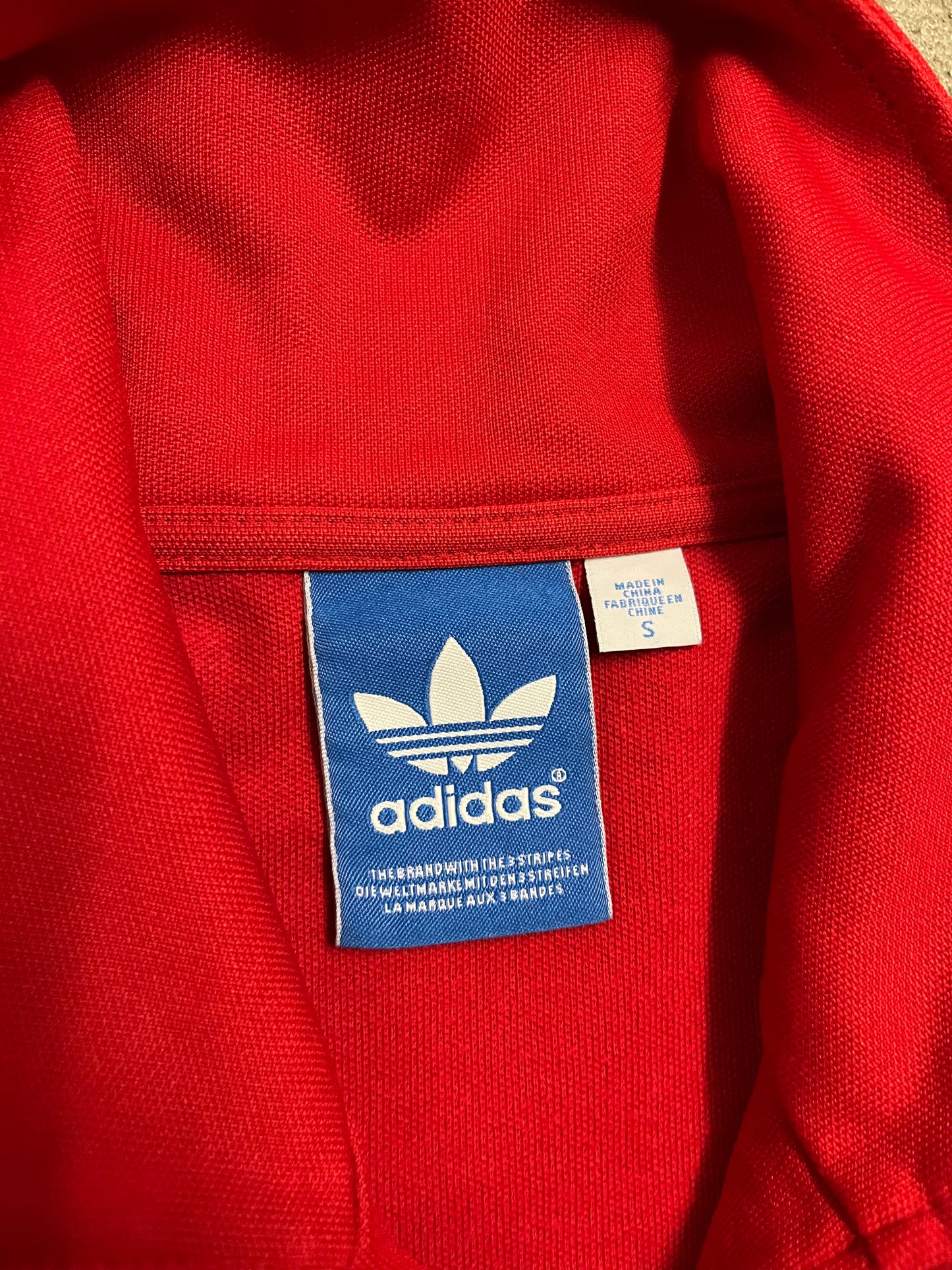 2012 Red White Adidas Beckenbauer Track Jacket - S