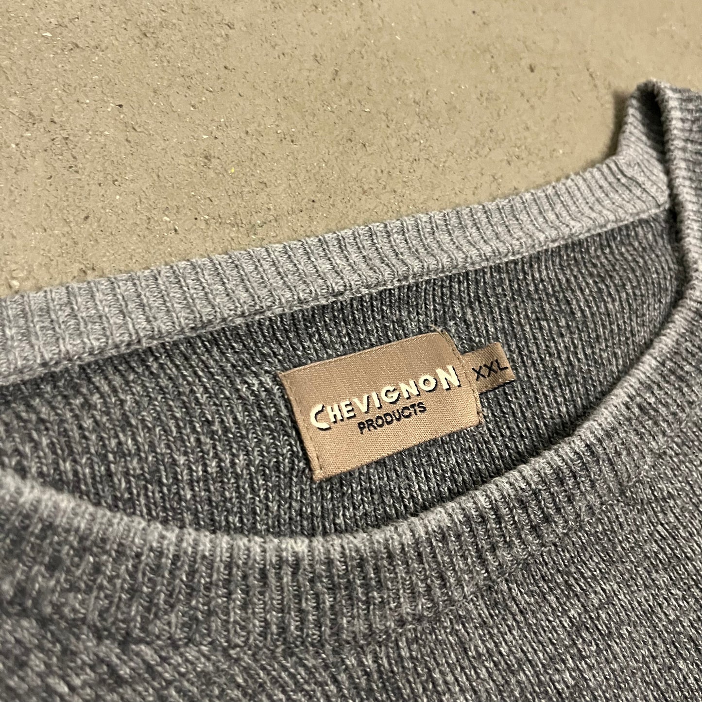 Vintage Grey Chevignon Knit Sweater - L