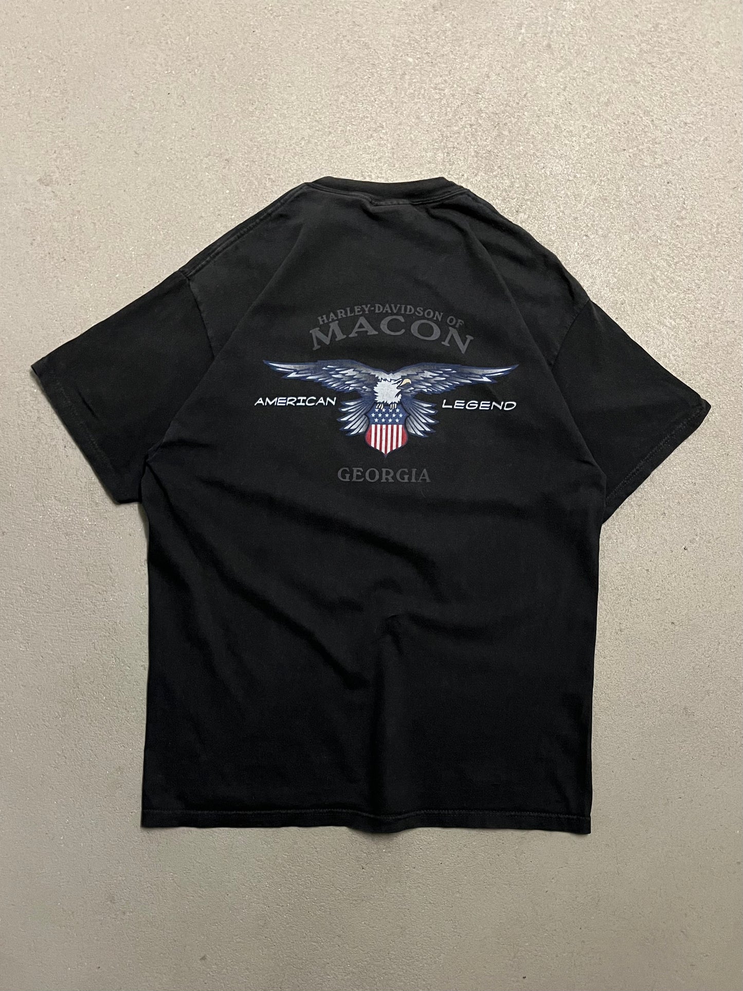 Vintage 2006 Black Faded Harley Davidson Tee - L