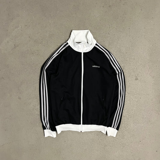 2008 Black White Silver Adidas Beckenbauer Track Jacket - M