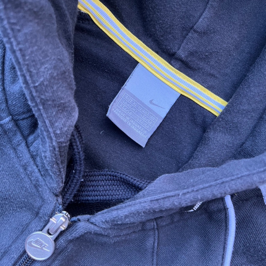 Vintage Black Nike Zip Hoodie - XL