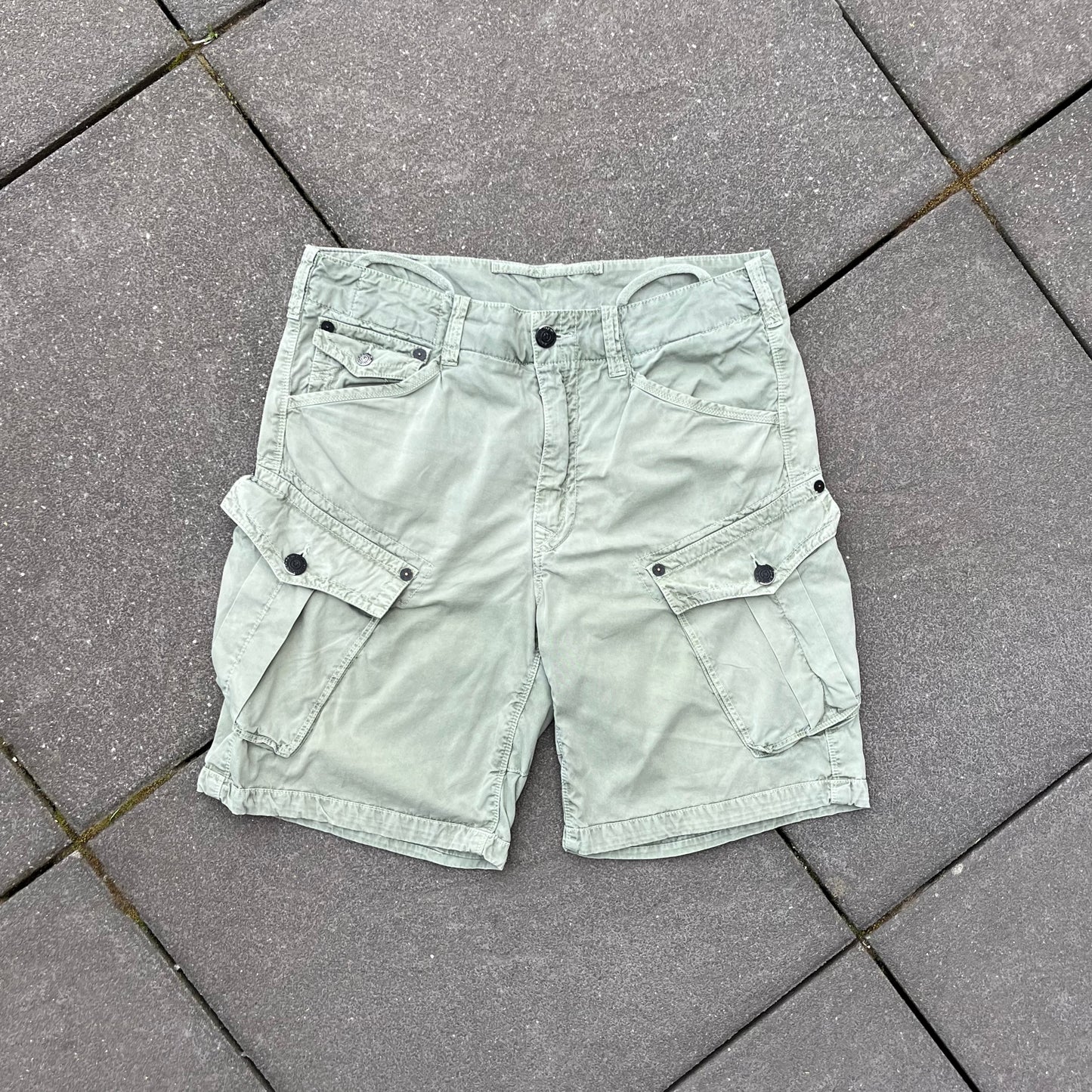 Vintage Green True Religion Cargo Shorts - 32