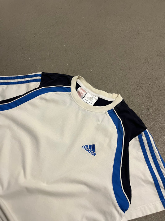 Vintage 2007 White Black Blue Adidas Tee - M (W)