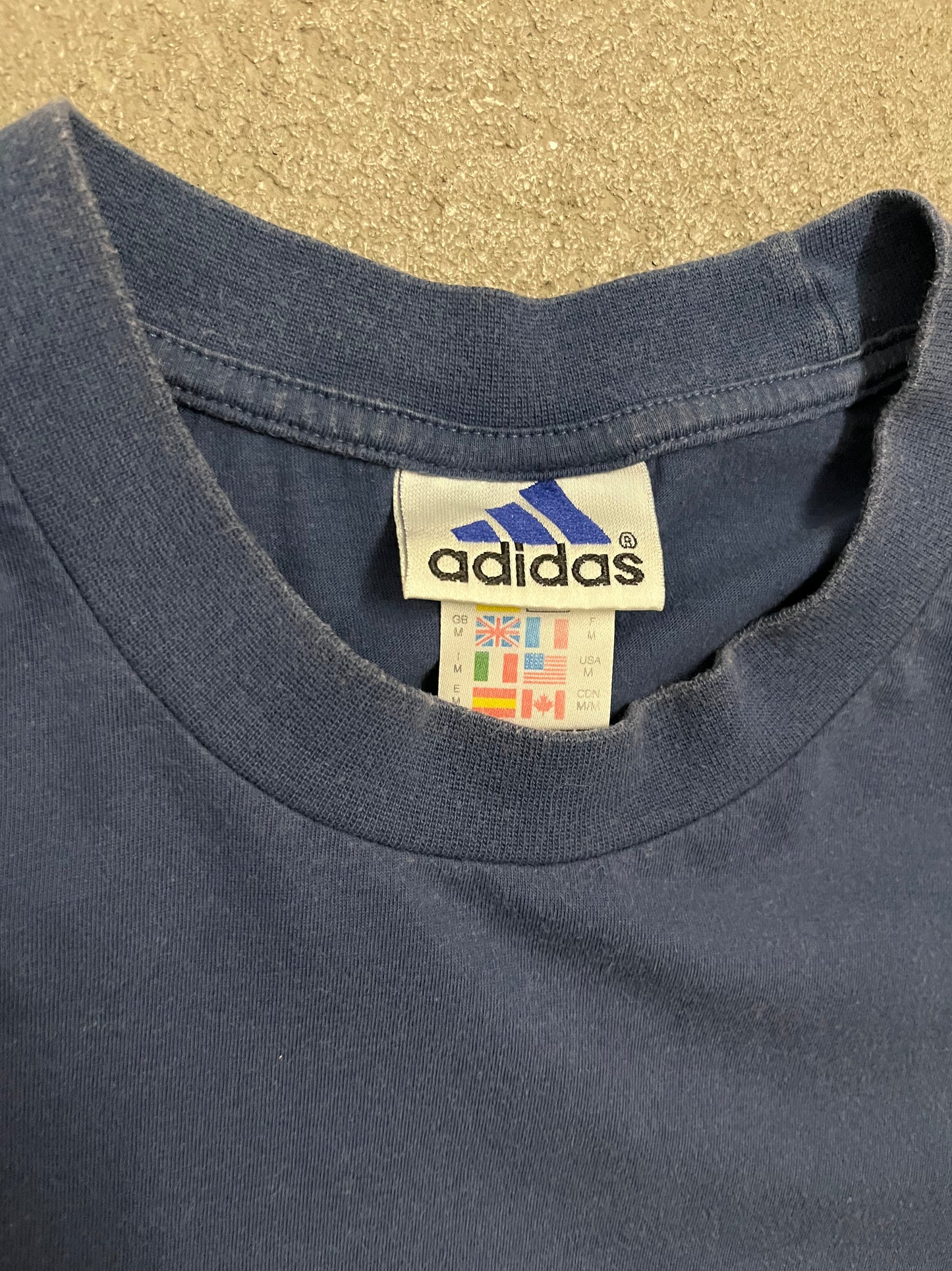 Vintage Y2K 2000 Blue Adidas Tee - M