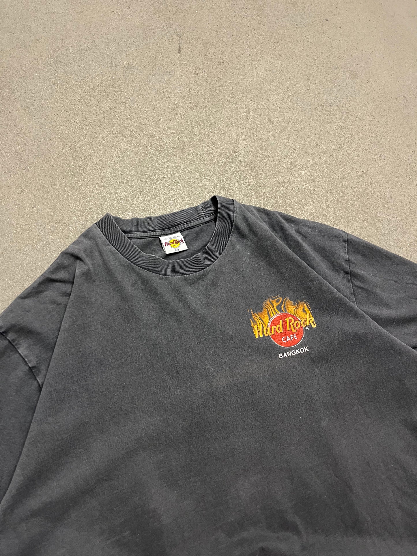 Vintage Grey Faded Hard Rock Cafe Bangkok Tee - XL