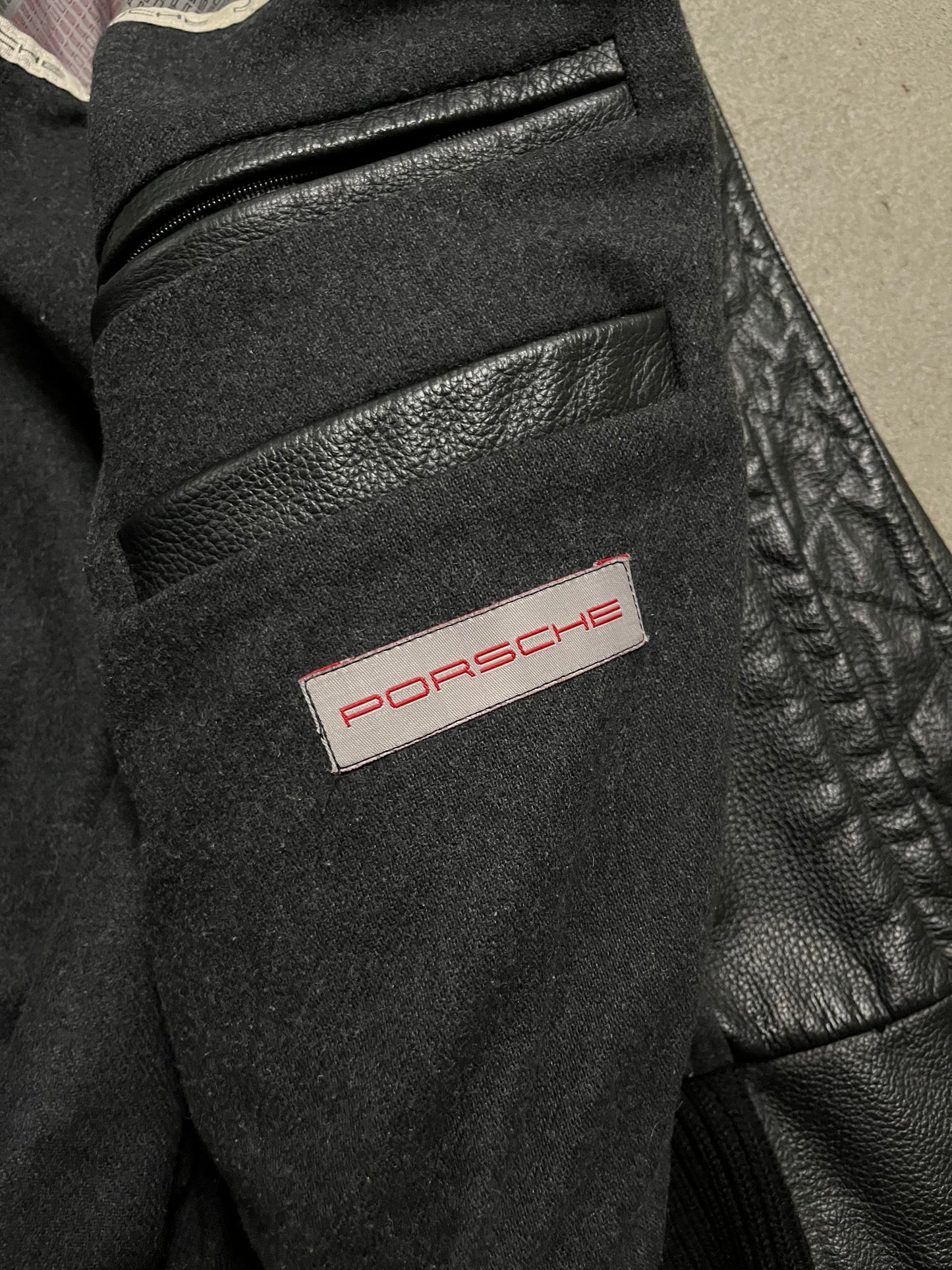 Vintage Black Porsche Leather Jacket - XL