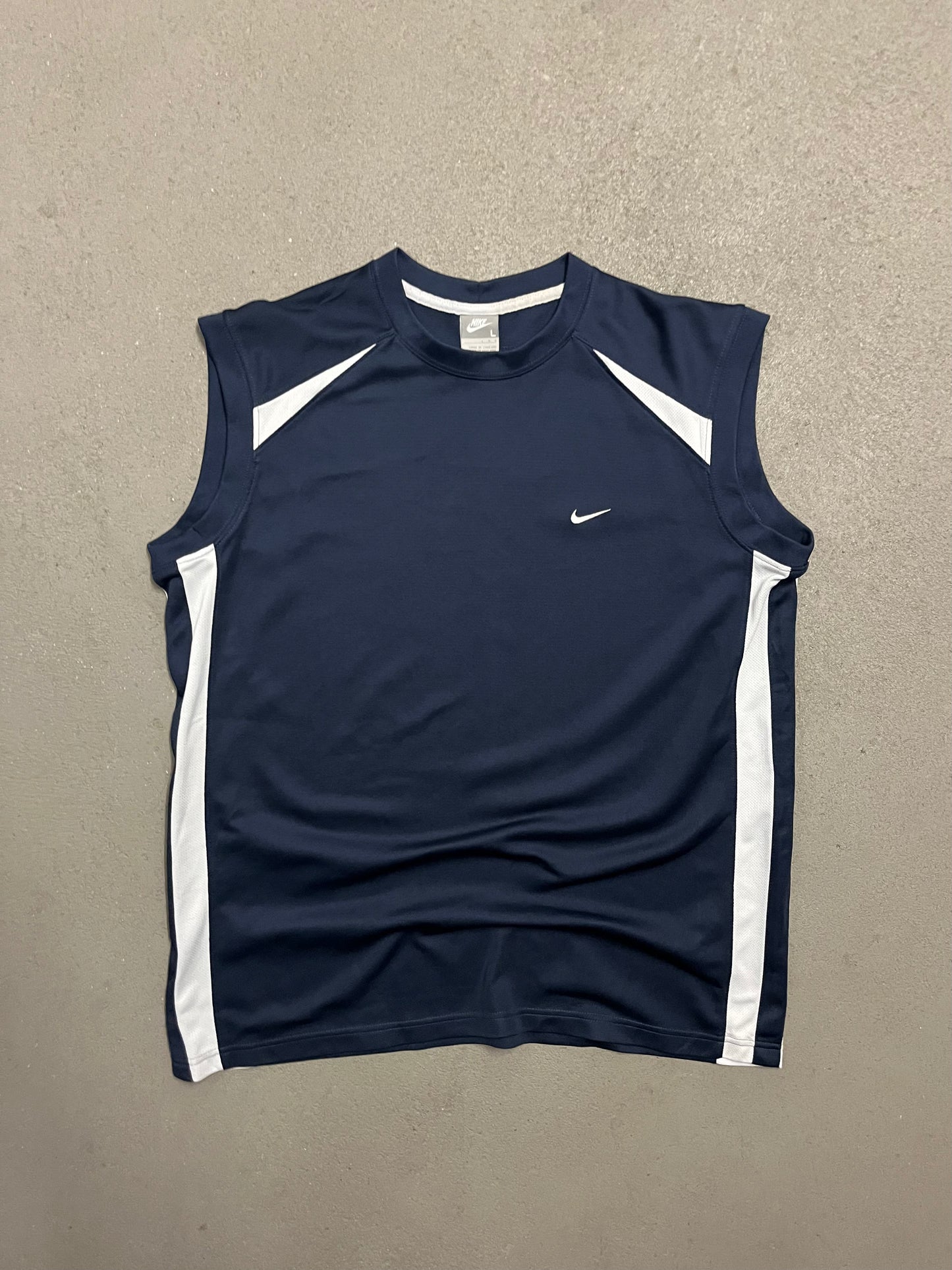 Vintage Y2K Blue Nike Tank Top - L