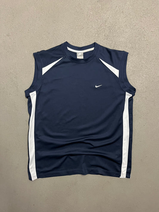 Vintage Y2K Blue Nike Tank Top - L