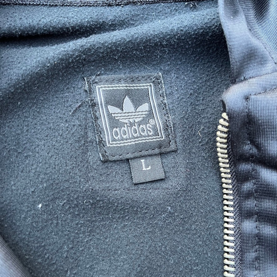 Vintage Black Red Adidas Chile62 Hooded Track Jacket - L