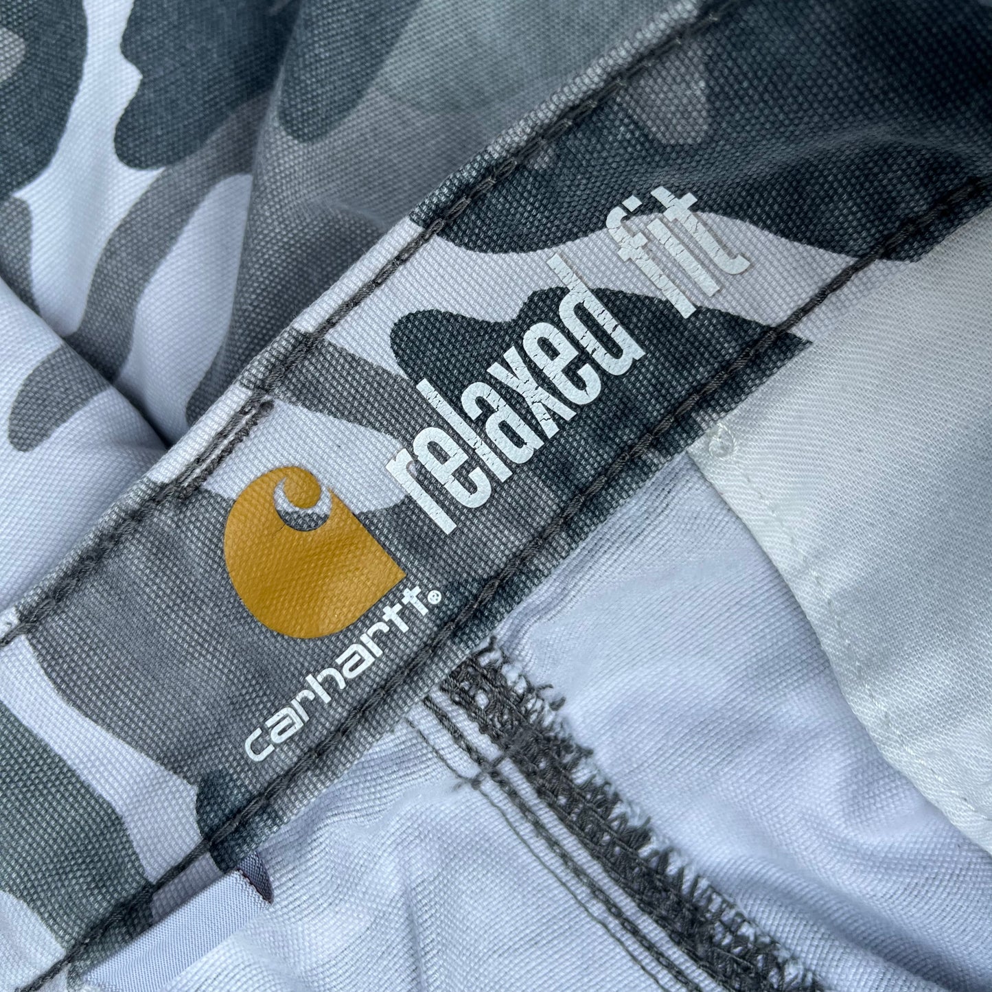 Grey Camo Carhartt Cargo Shorts - 36