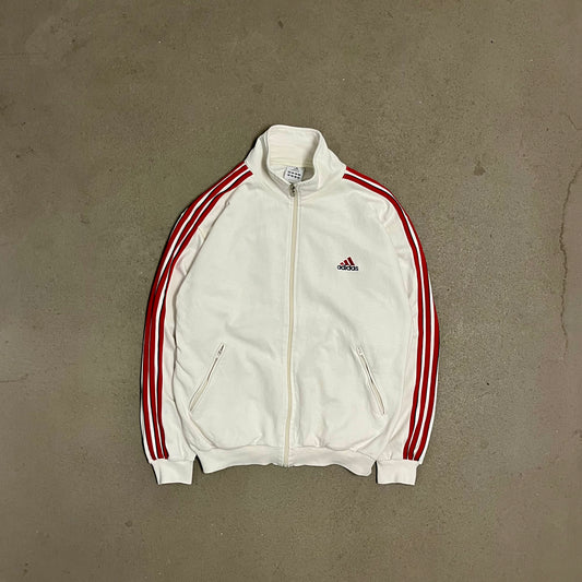 Vintage White Red Adidas Track Jacket - M