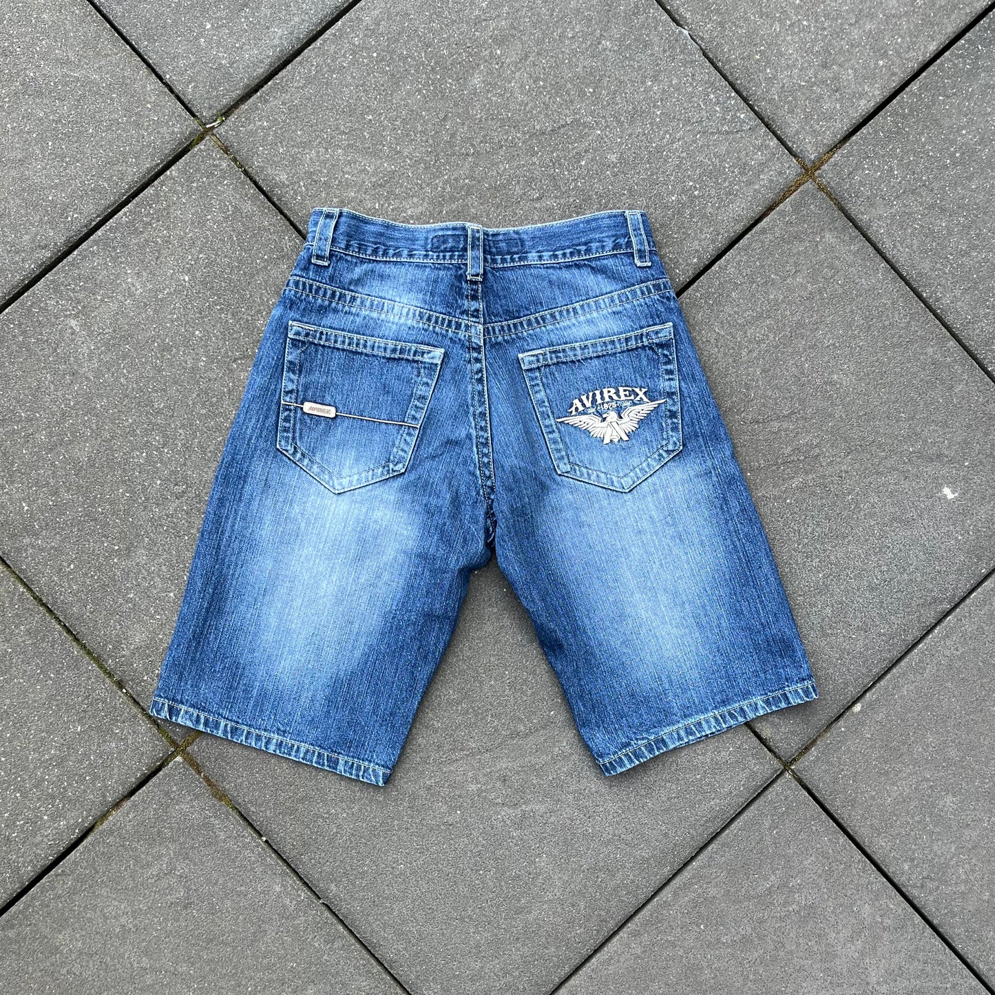 Vintage Blue Avirex Jeans Shorts - 32