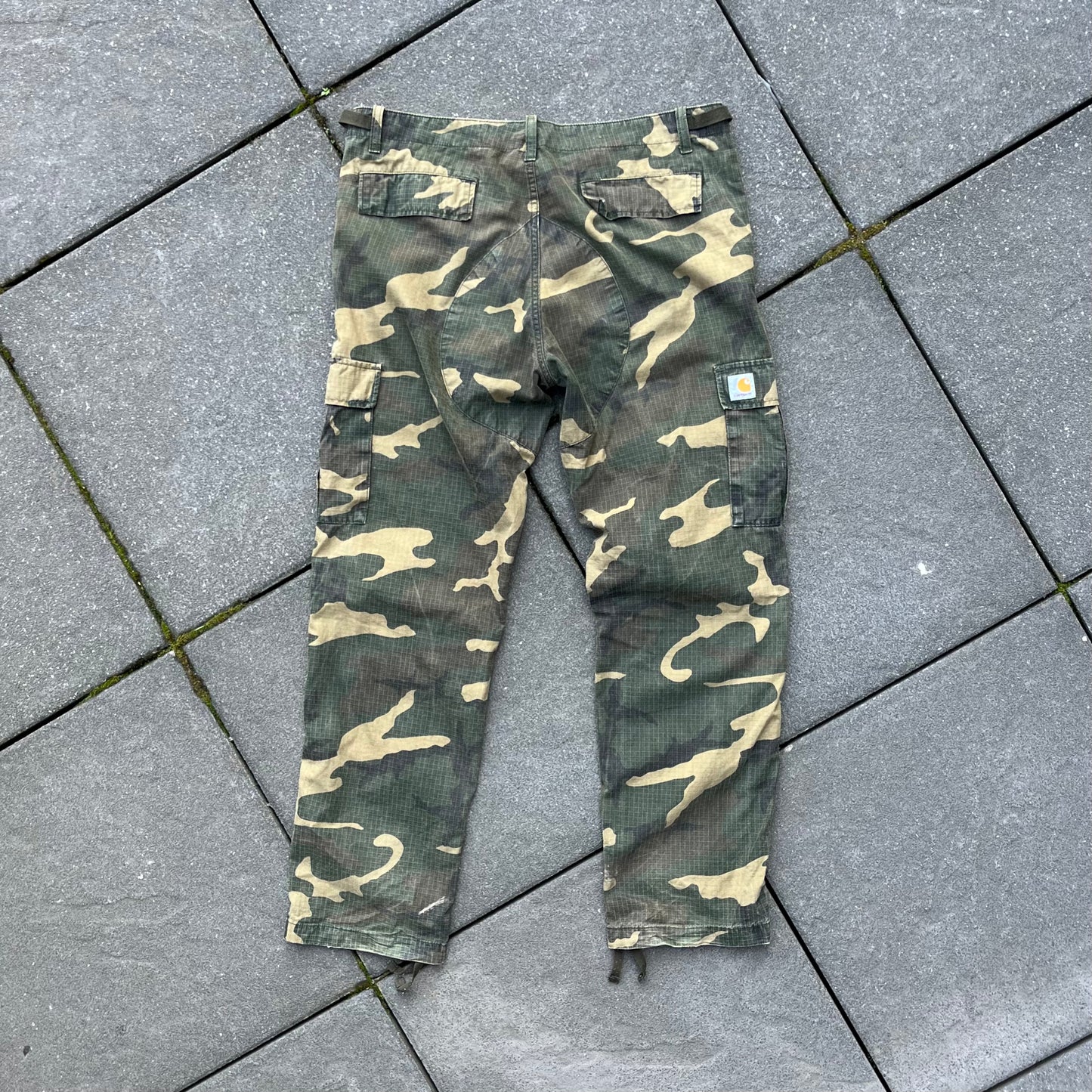 Vintage Green Carhartt Camo Pants - 34x32