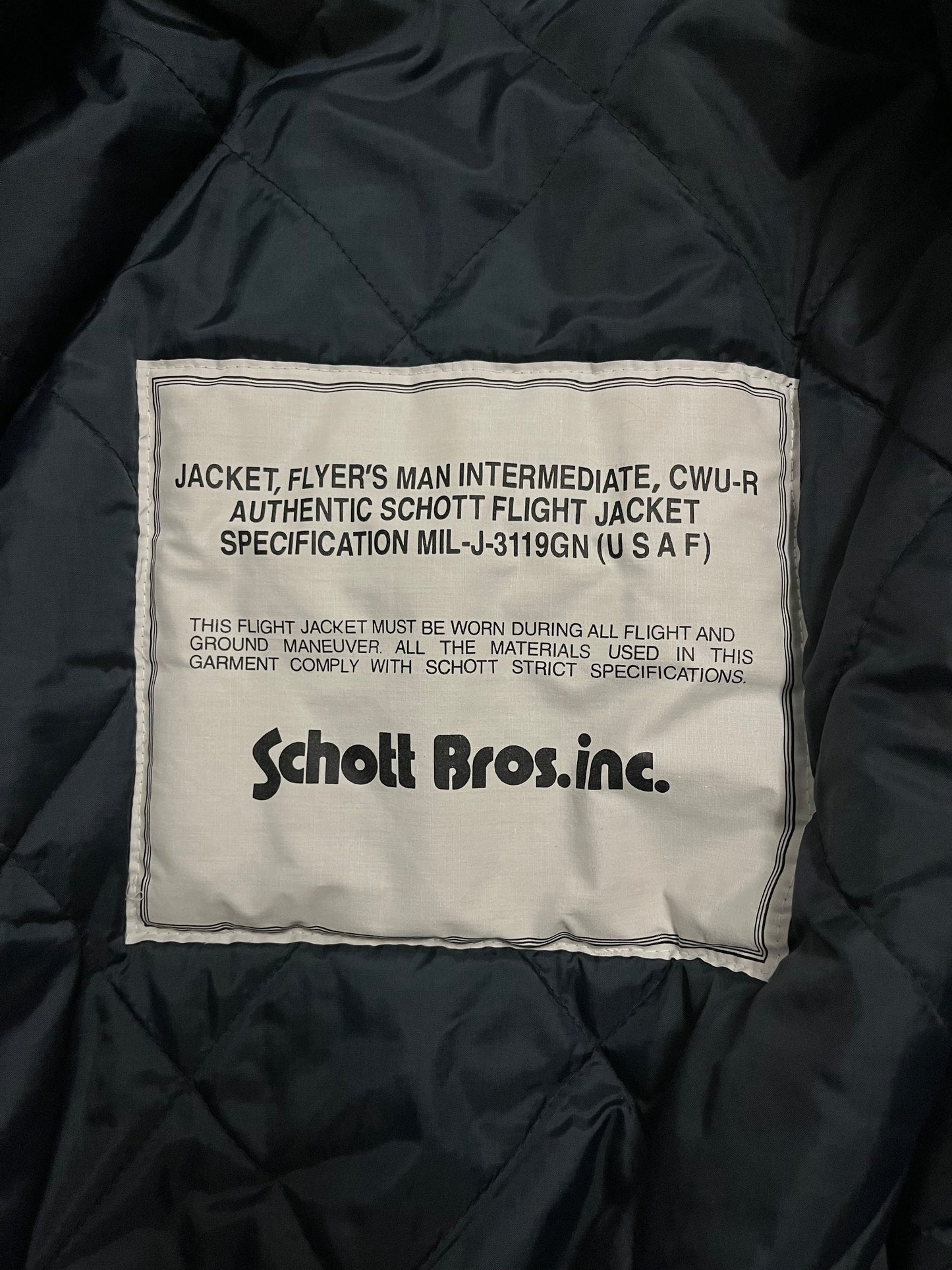 Vintage Blue Schott Flight Jacket - XL