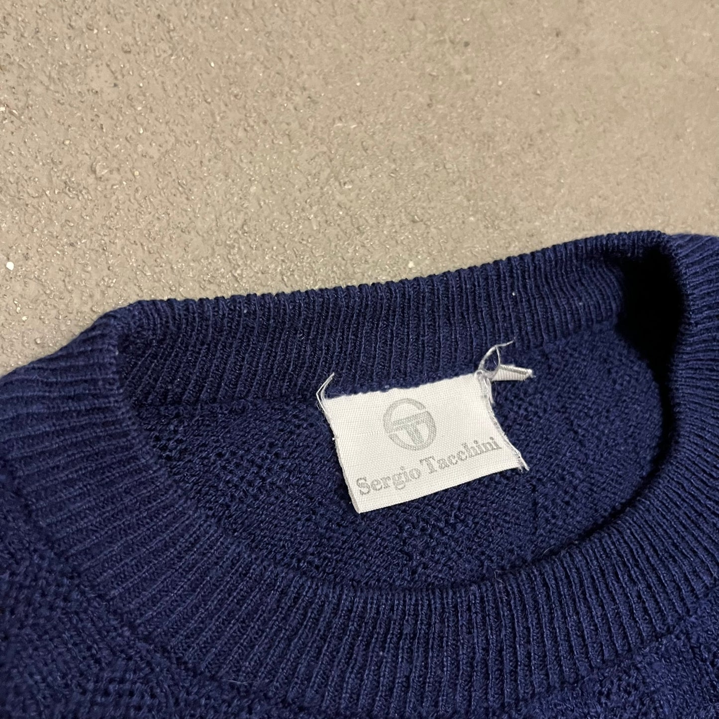 Vintage Blue Sergio Tacchini Knit Sweater - M