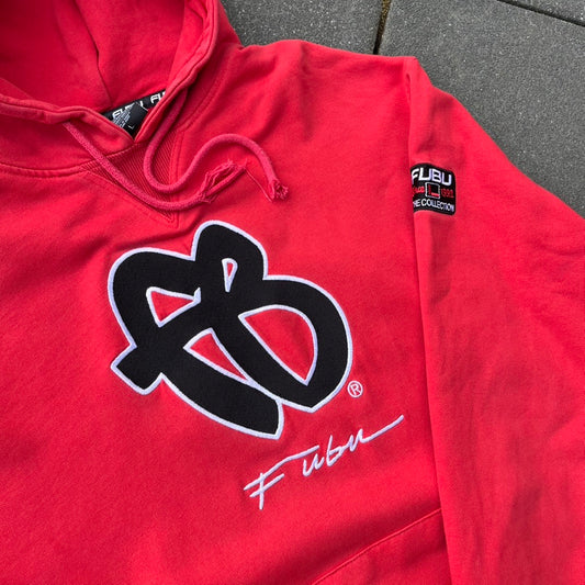 Vintage Y2K Red Fubu Hoodie - L