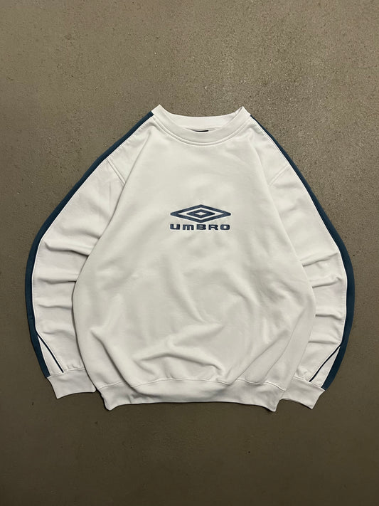Vintage Y2K White Blue Umbro Sweater - L