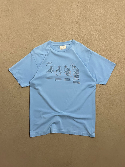 Vintage Y2K Blue Nike Tee - M