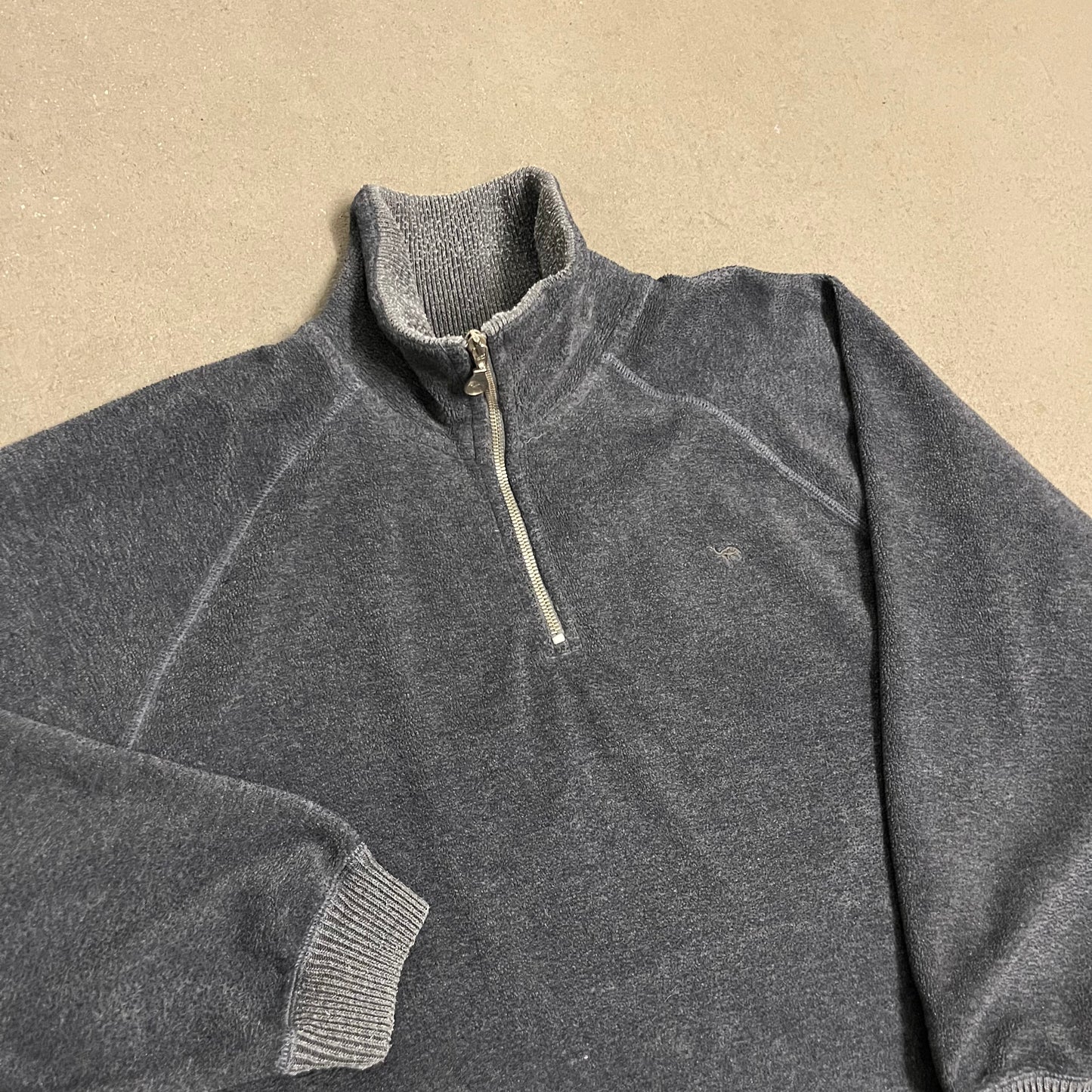 Vintage Grey Camel Fleece Half Zip - L