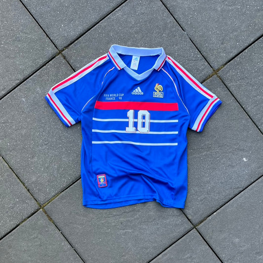 Vintage 1995 Blue Adidas Zidane Kit - L