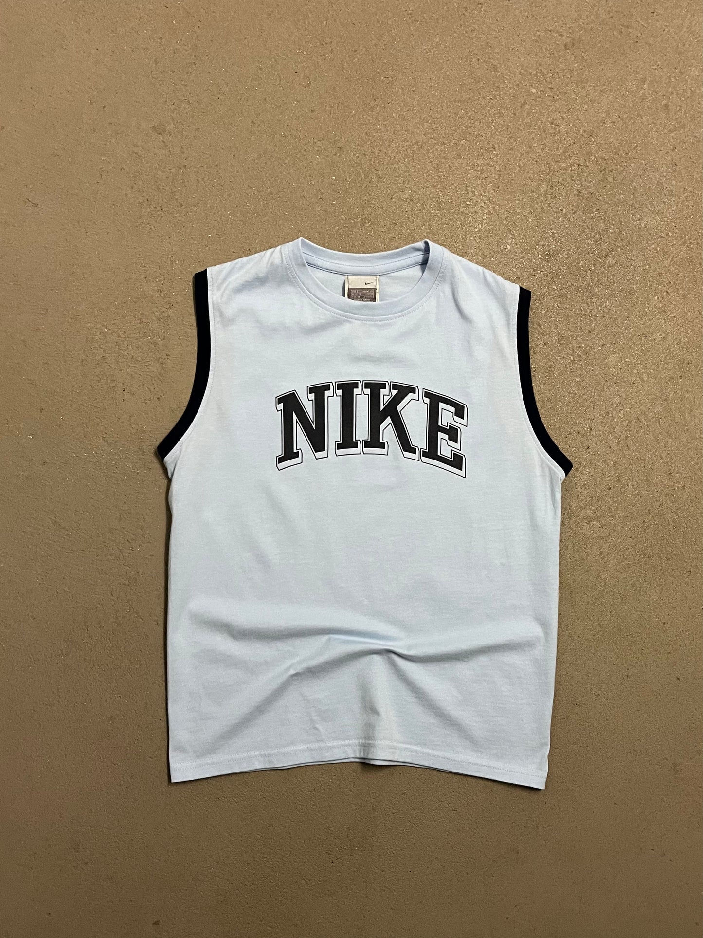 Vintage Y2K Baby Blue Nike Spellout West Coast Tank Top - M (W)