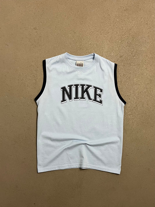 Vintage Y2K Baby Blue Nike Spellout West Coast Tank Top - M (W)