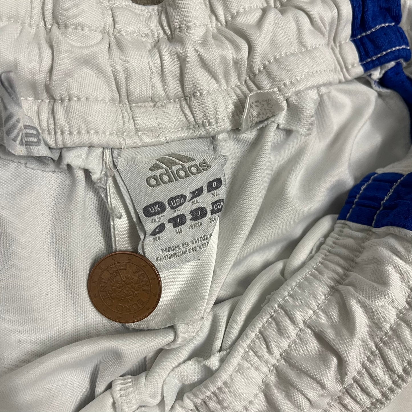 2008 White Blue Adidas Shorts - XL