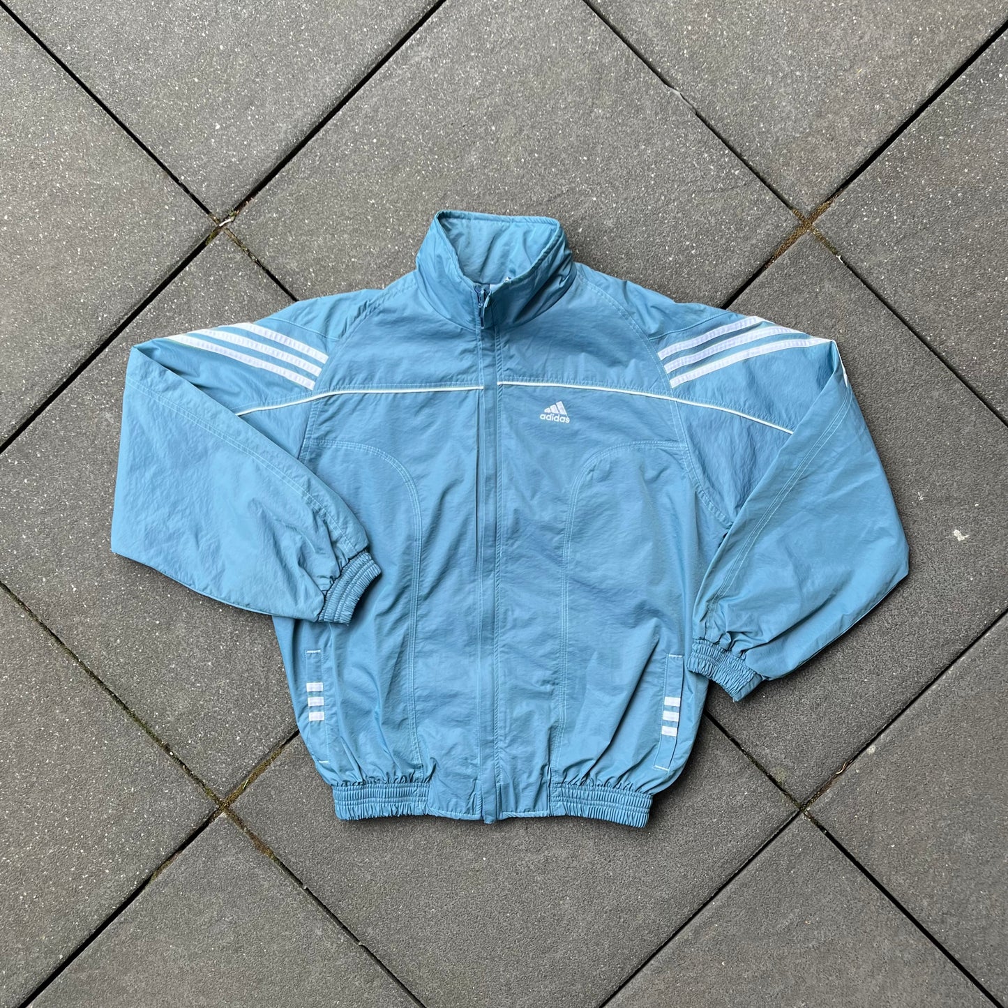 Vintage 90s Blue Adidas Track Jacket - M