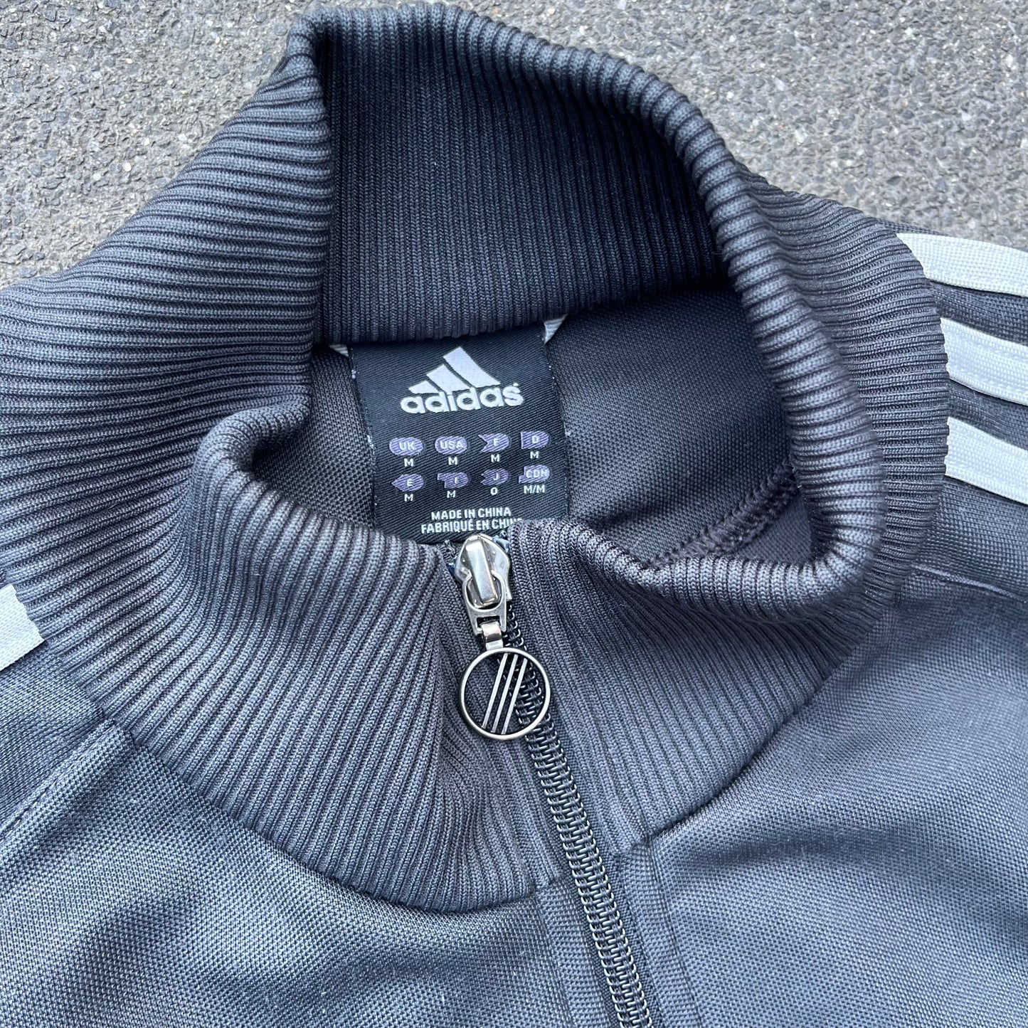 2008 Grey Adidas Track Jacket - M