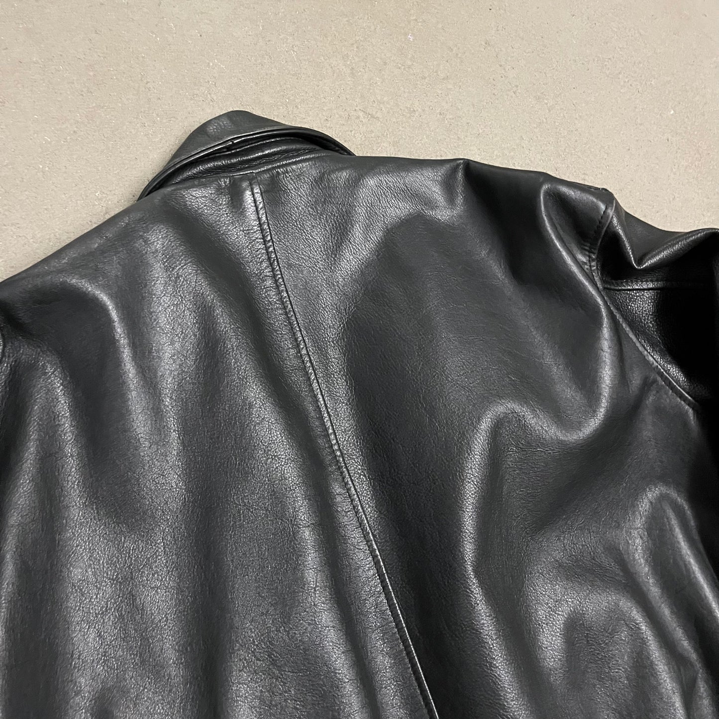 Vintage Black Diesel Leather Jacket - M