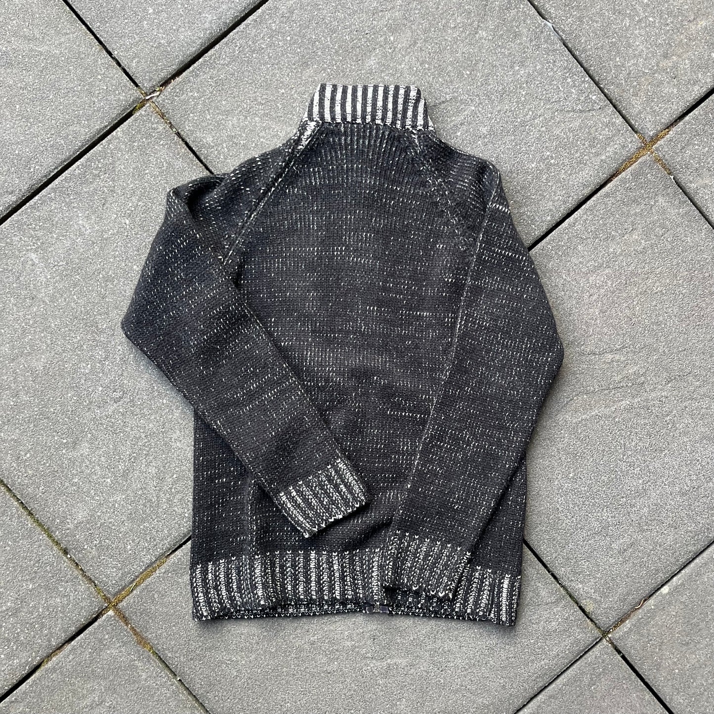Vintage Black Diesel Knit Zip Up - L