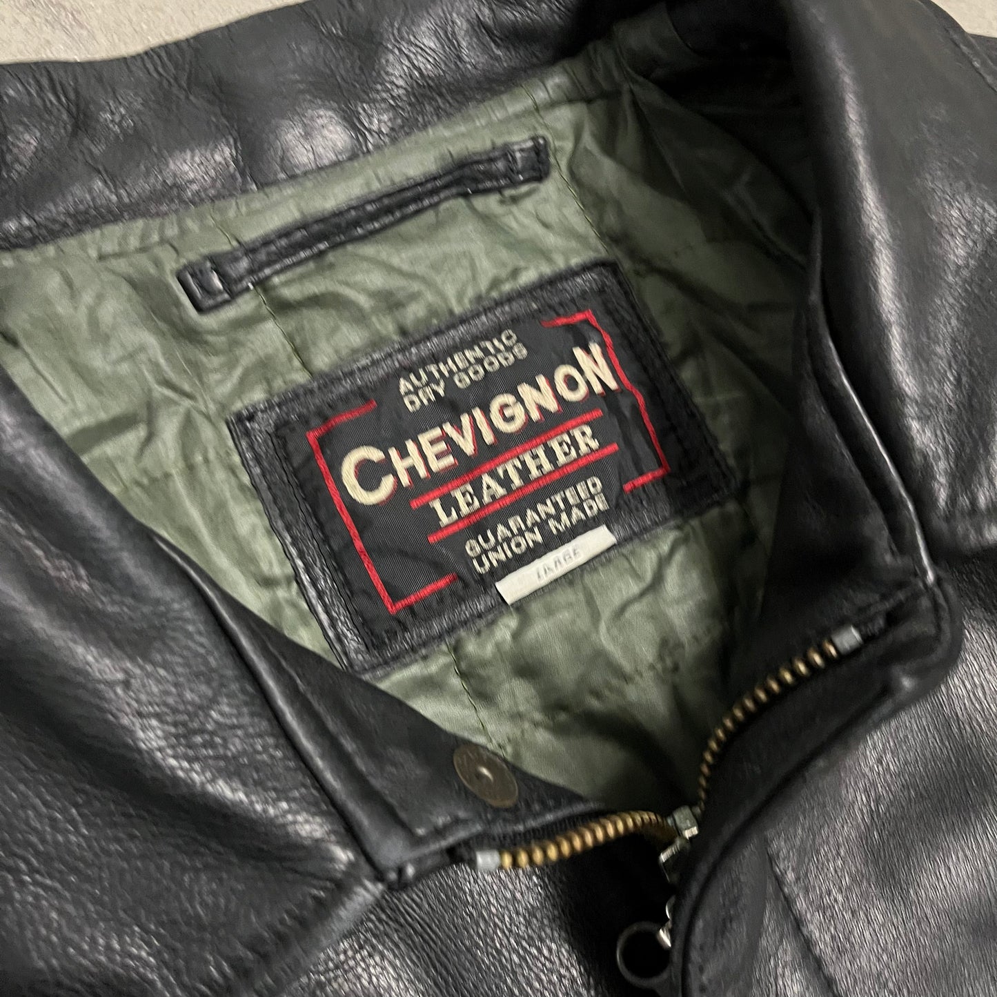 Vintage Black Chevignon Leather Jacket - M