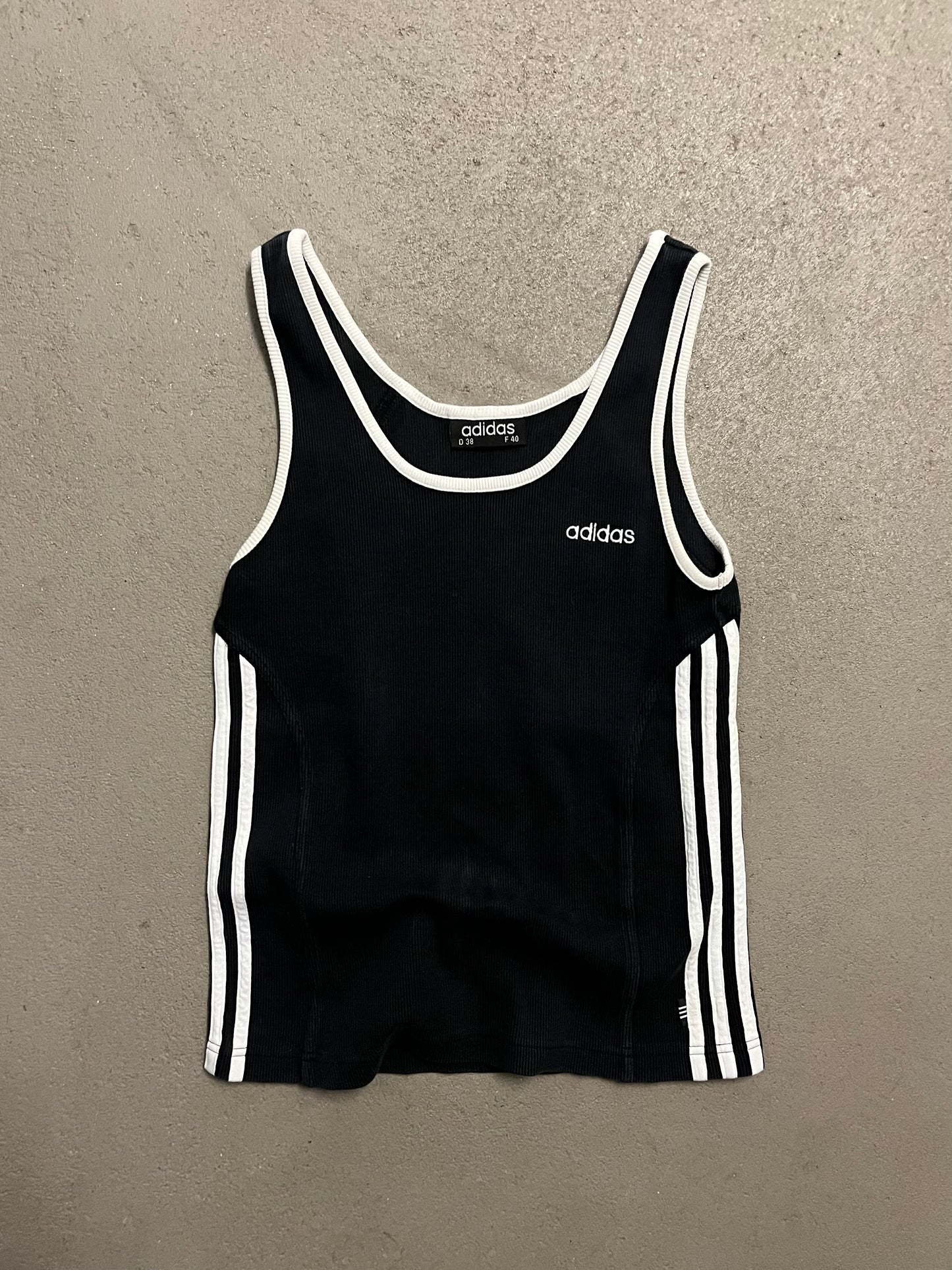 Vintage 90s Black White Adidas Top - M (W)