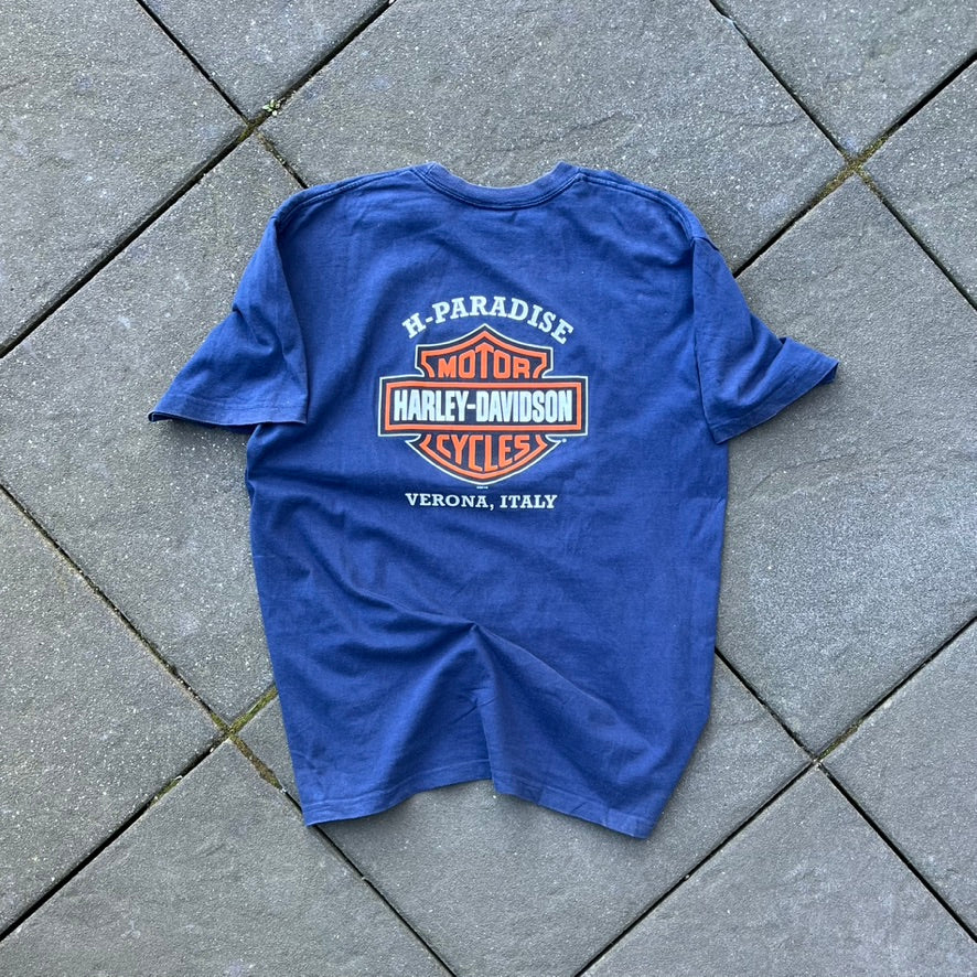 2007 Blue Harley Davidson Tee - XL