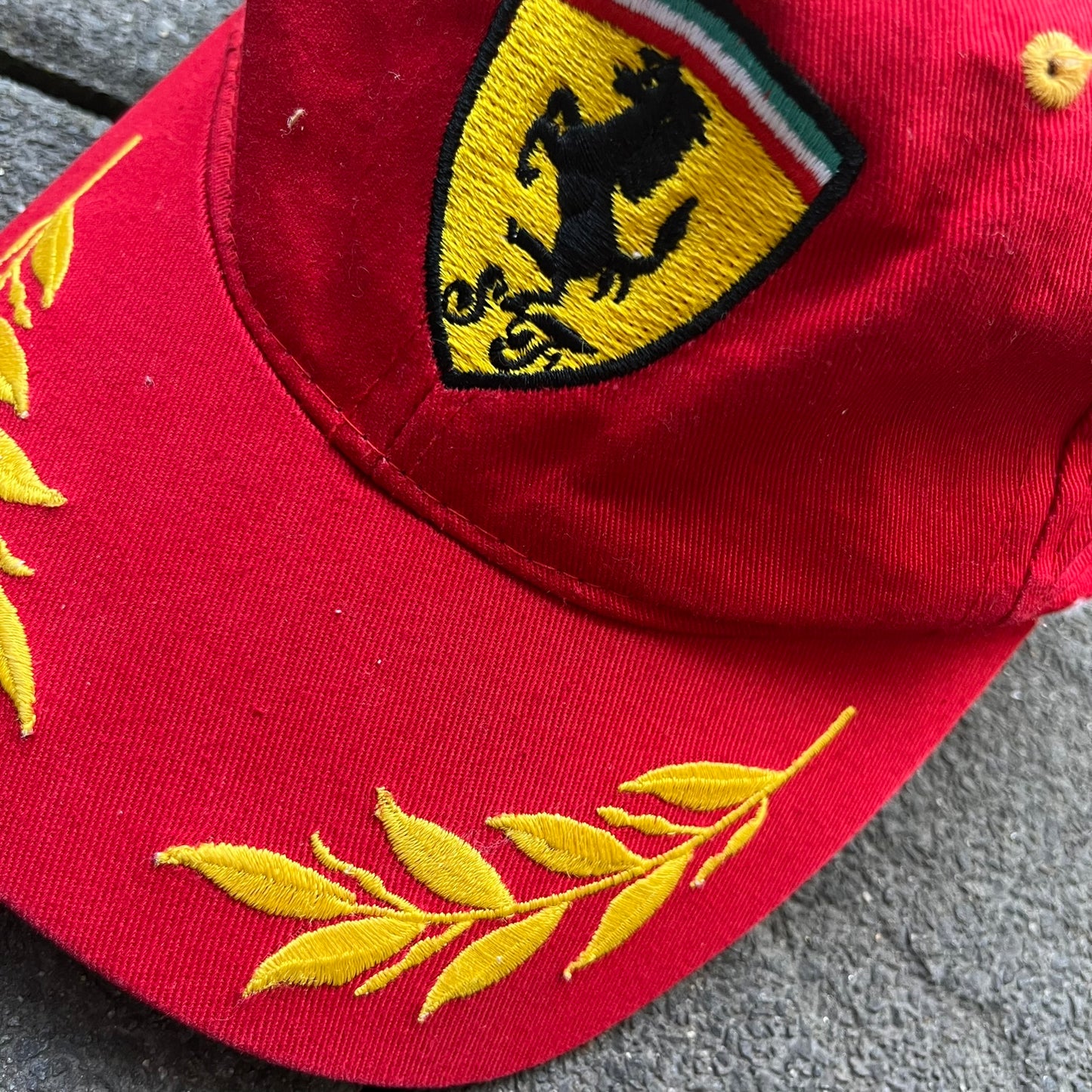 Vintage Red Ferrari Cap