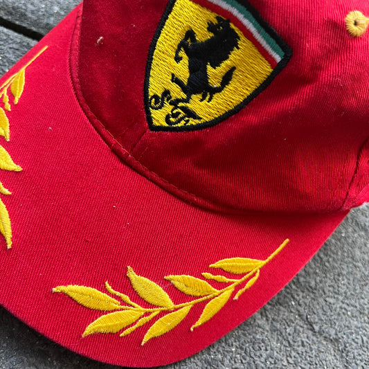 Vintage Red Ferrari Cap
