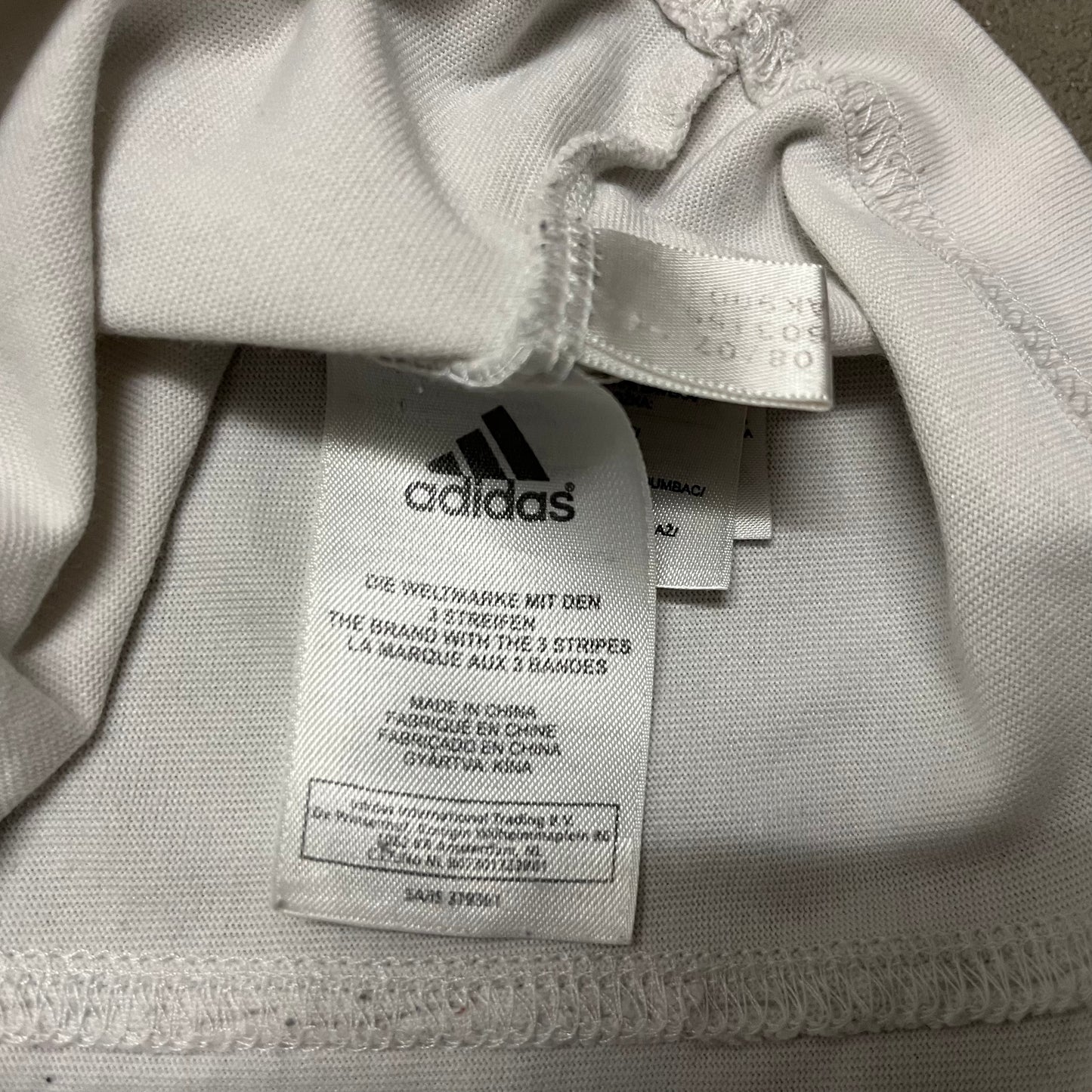 2007 White Black Adidas Tee - M