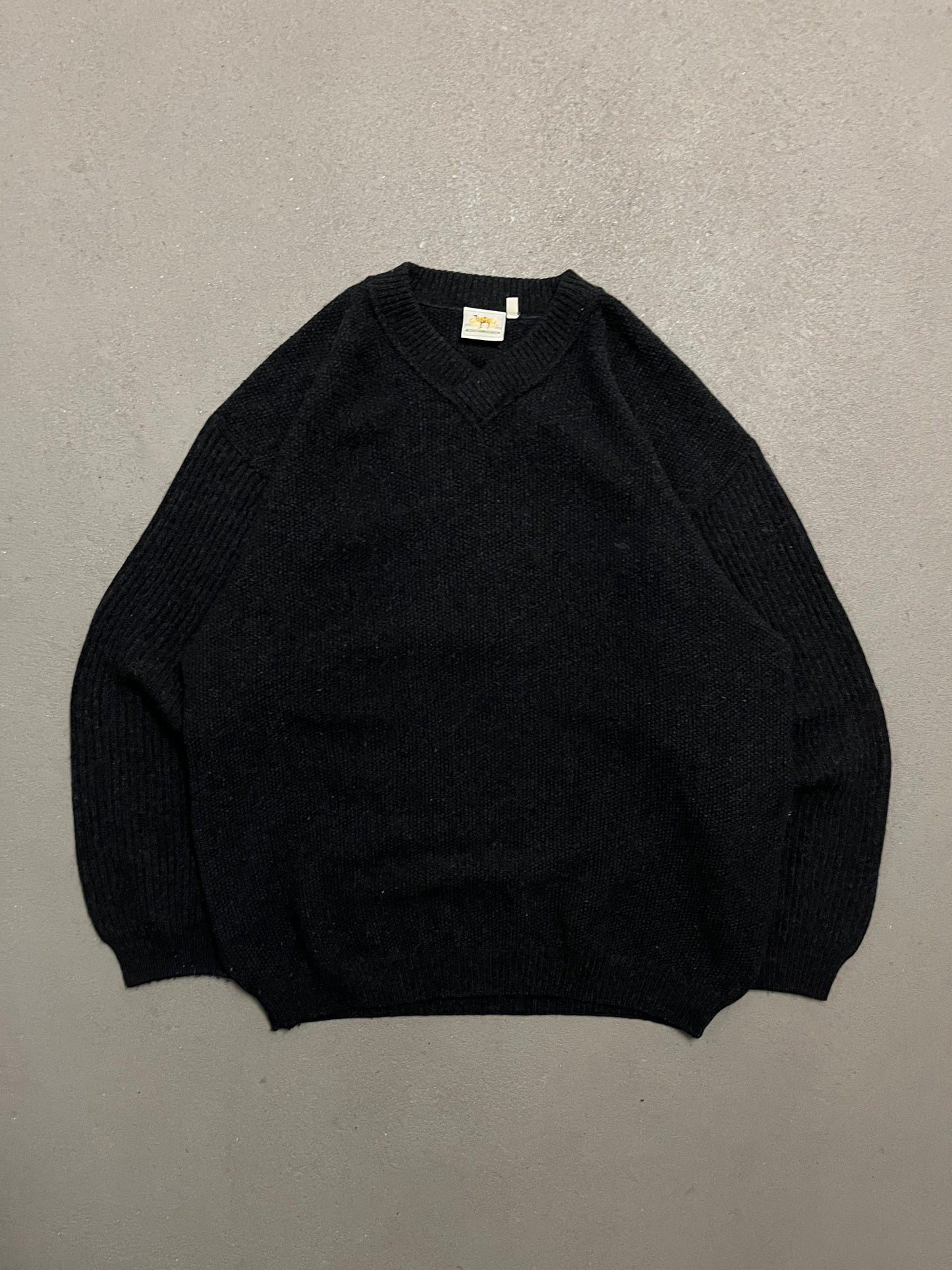 Vintage Black Camel Knit Sweater - XL