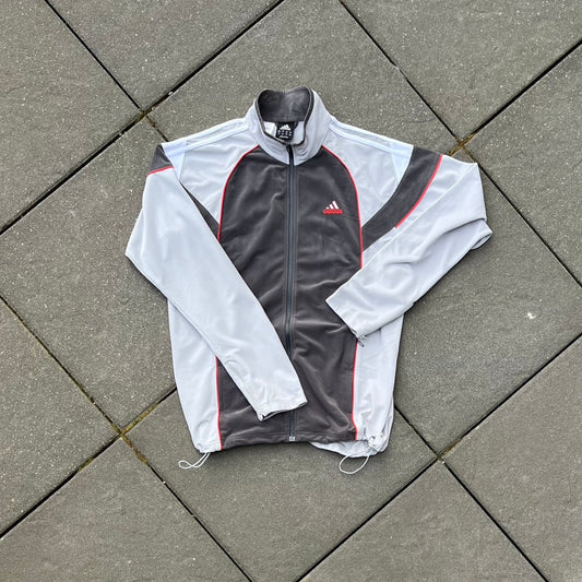 Vintage 2004 Grey Adidas Fleece Track Jacket - L