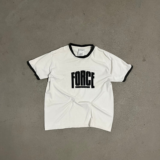 Vintage White Nike Force Ringer Tee - M