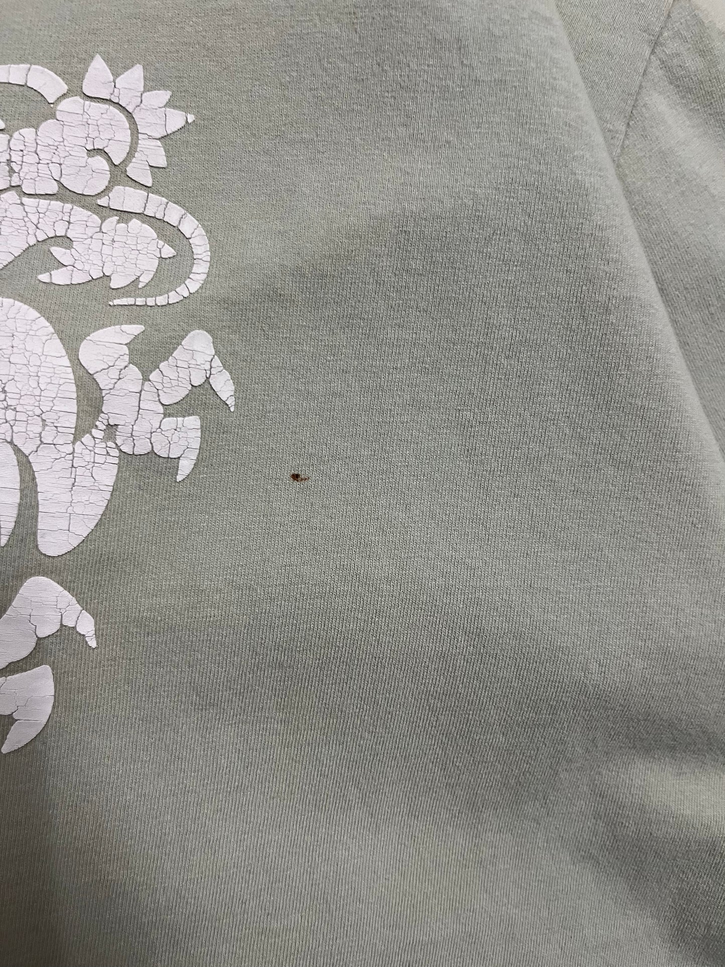 Vintage Y2K Grey Diesel Dragon Tee - L