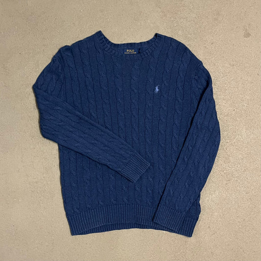 Blue Ralph Lauren Cable Knit Sweater - L