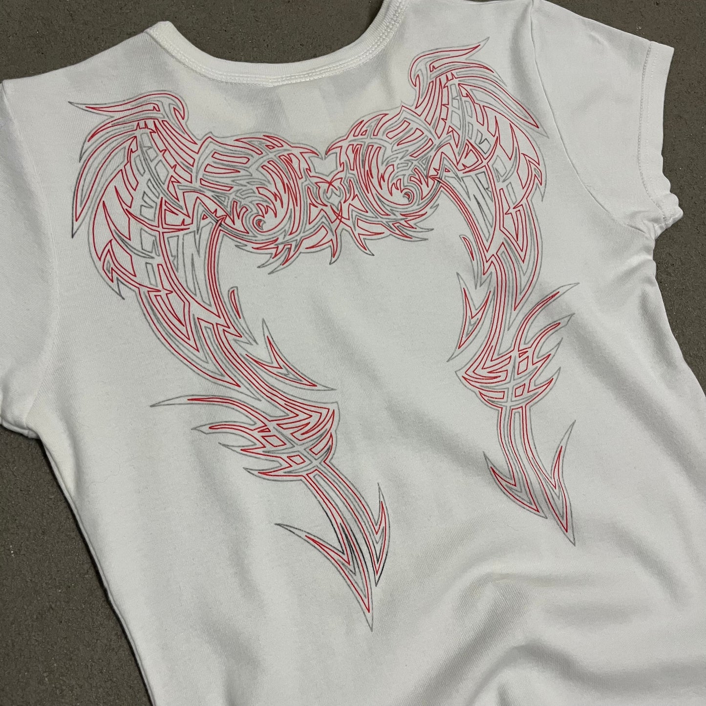 2008 White Harley Davidson Tribal Tee - S (W)