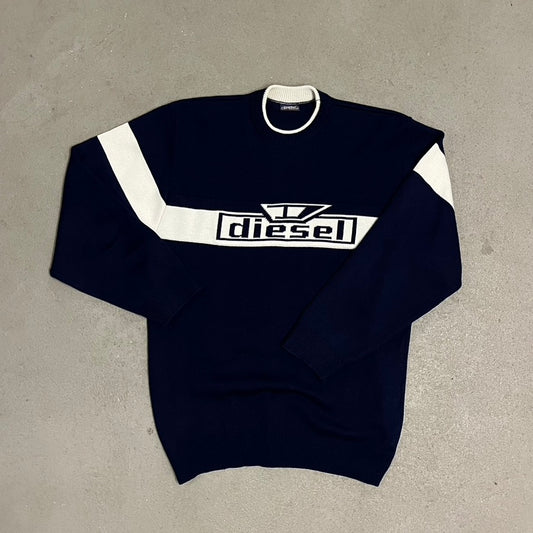 Vintage Blue Diesel Knit Sweater - L