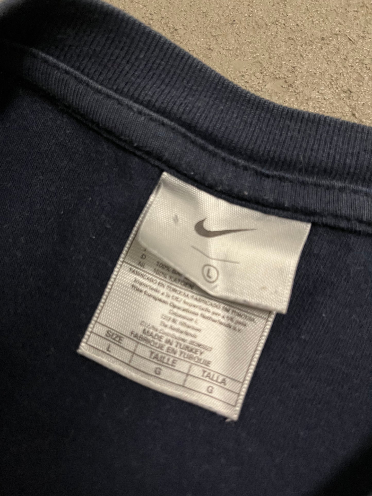 Vintage Y2K Blue Nike Tee - L