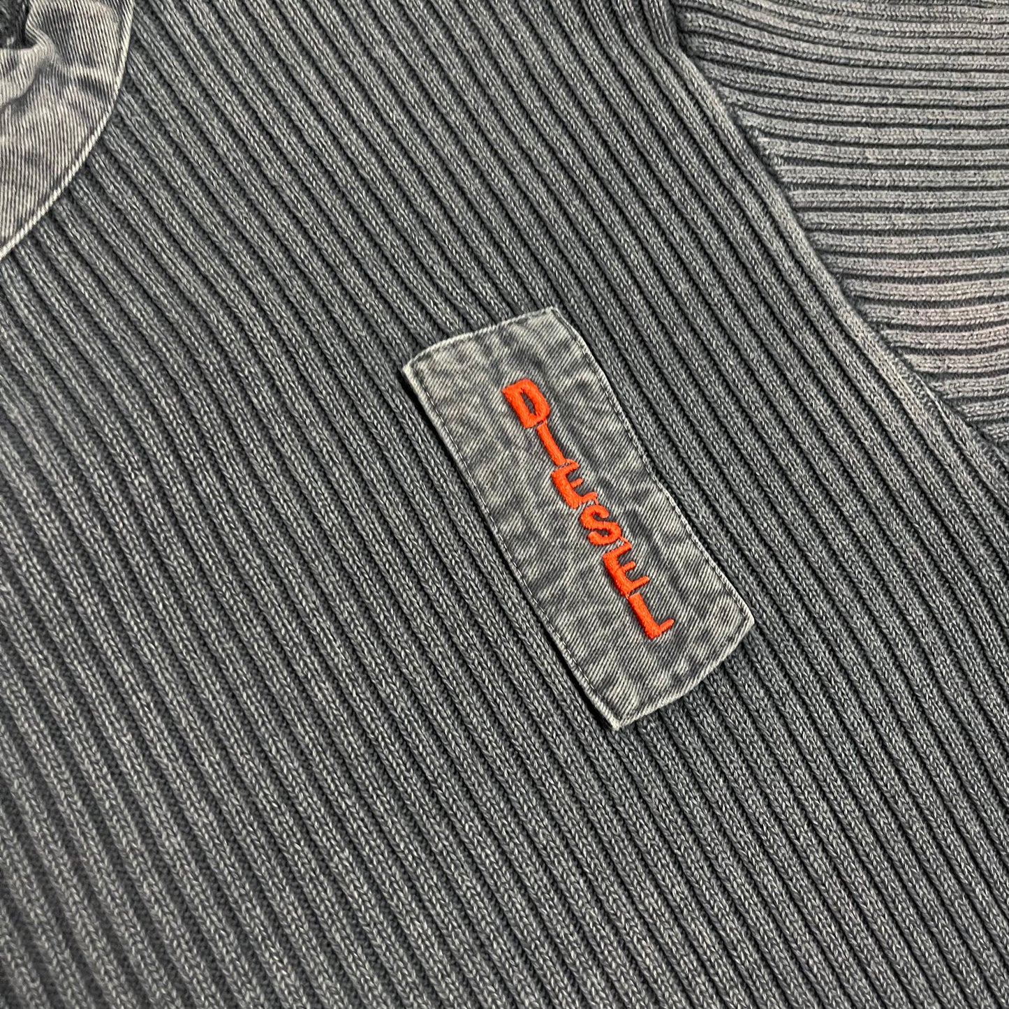 Vintage Y2K Blue Diesel Knit Zip Up - L