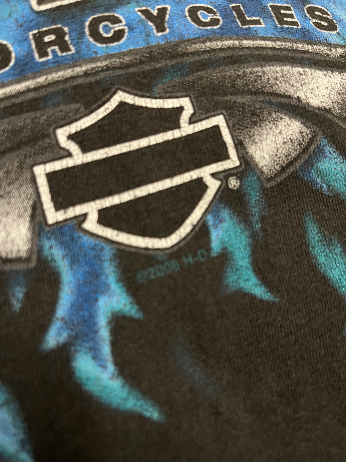 Vintage 2006 Black Faded Harley Davidson Tee - L