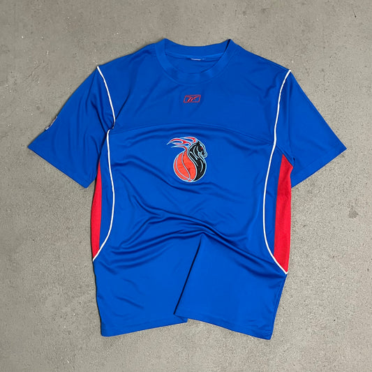 Vintage Blue Reebok Detroit Pistons Jersey - L