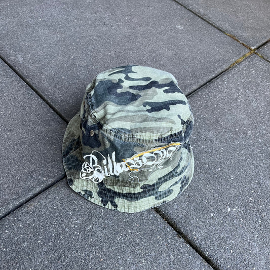 Vintage Y2K Green Camo Billabong Bucket Hat
