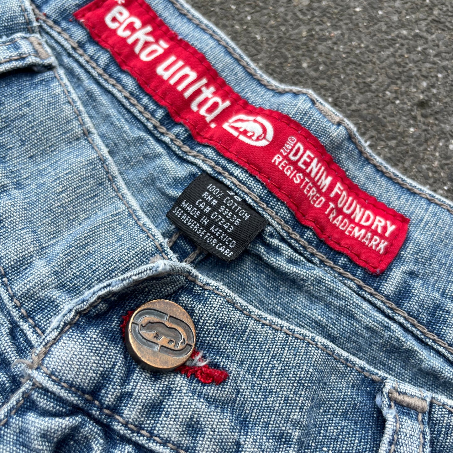 Vintage Y2K Blue Ecko Baggy Jeans Shorts - 36